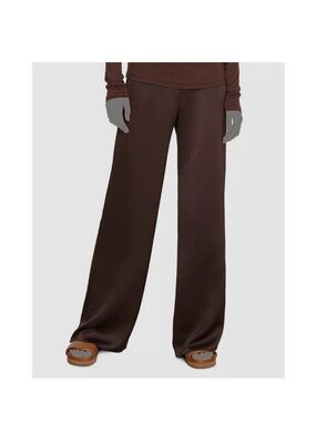 Vince Wide-Leg Satin Pants in Dark Brown